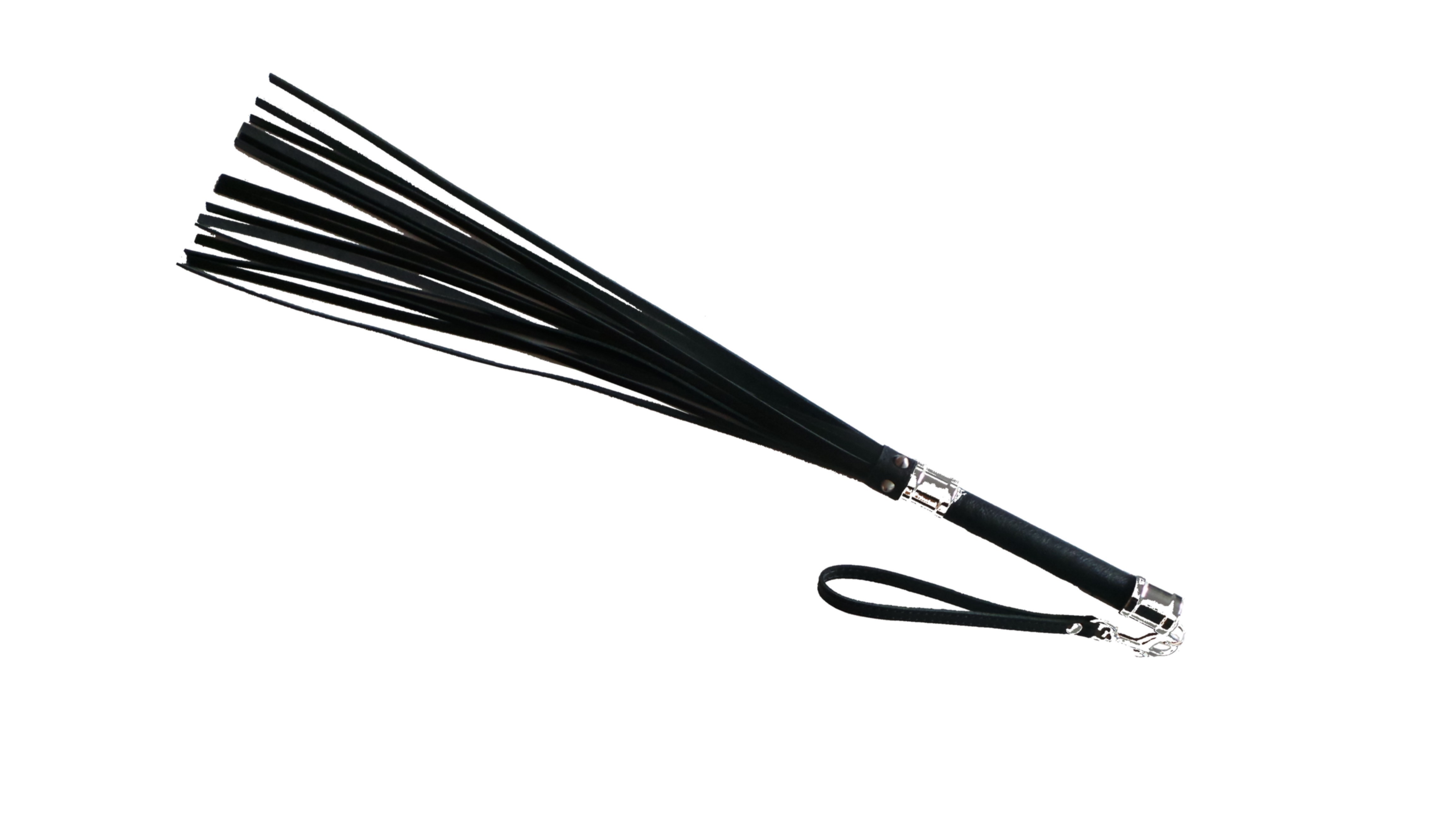 Leder Peitsche mit Metallaccessoires