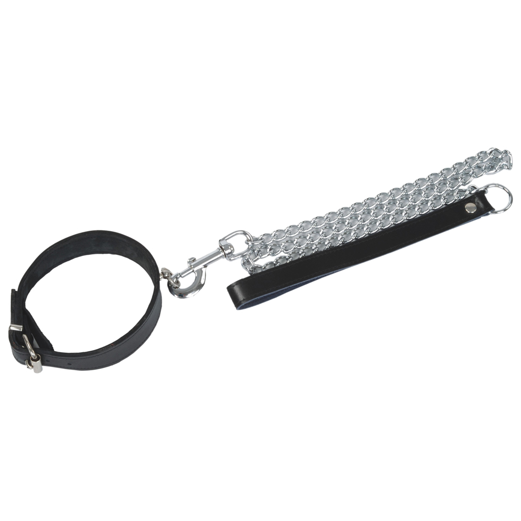 SM Halsband und Führungsleine aus Leder von PM Body Leather