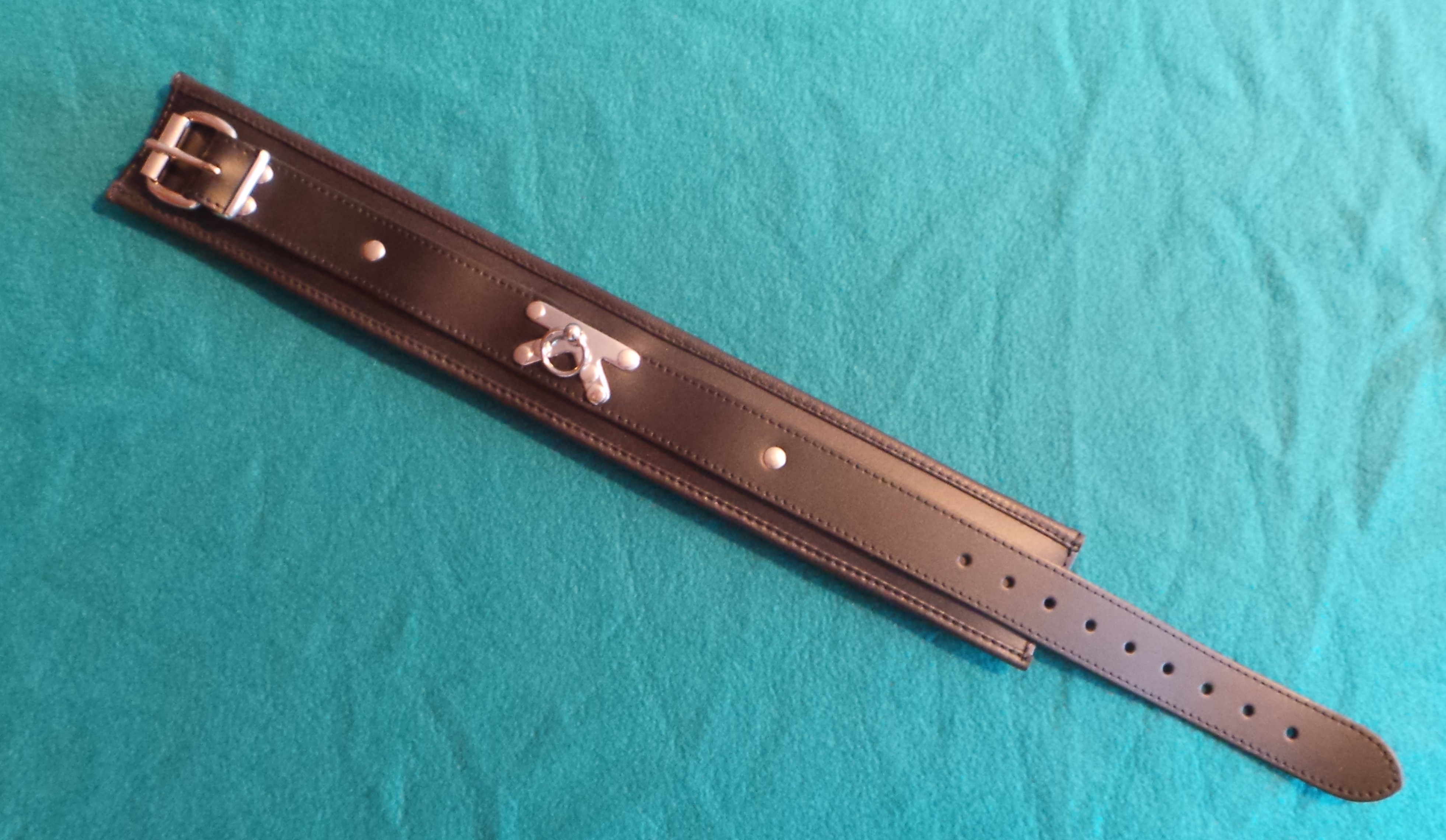gepolstertes Halsband mit K-Schild und Ring der O