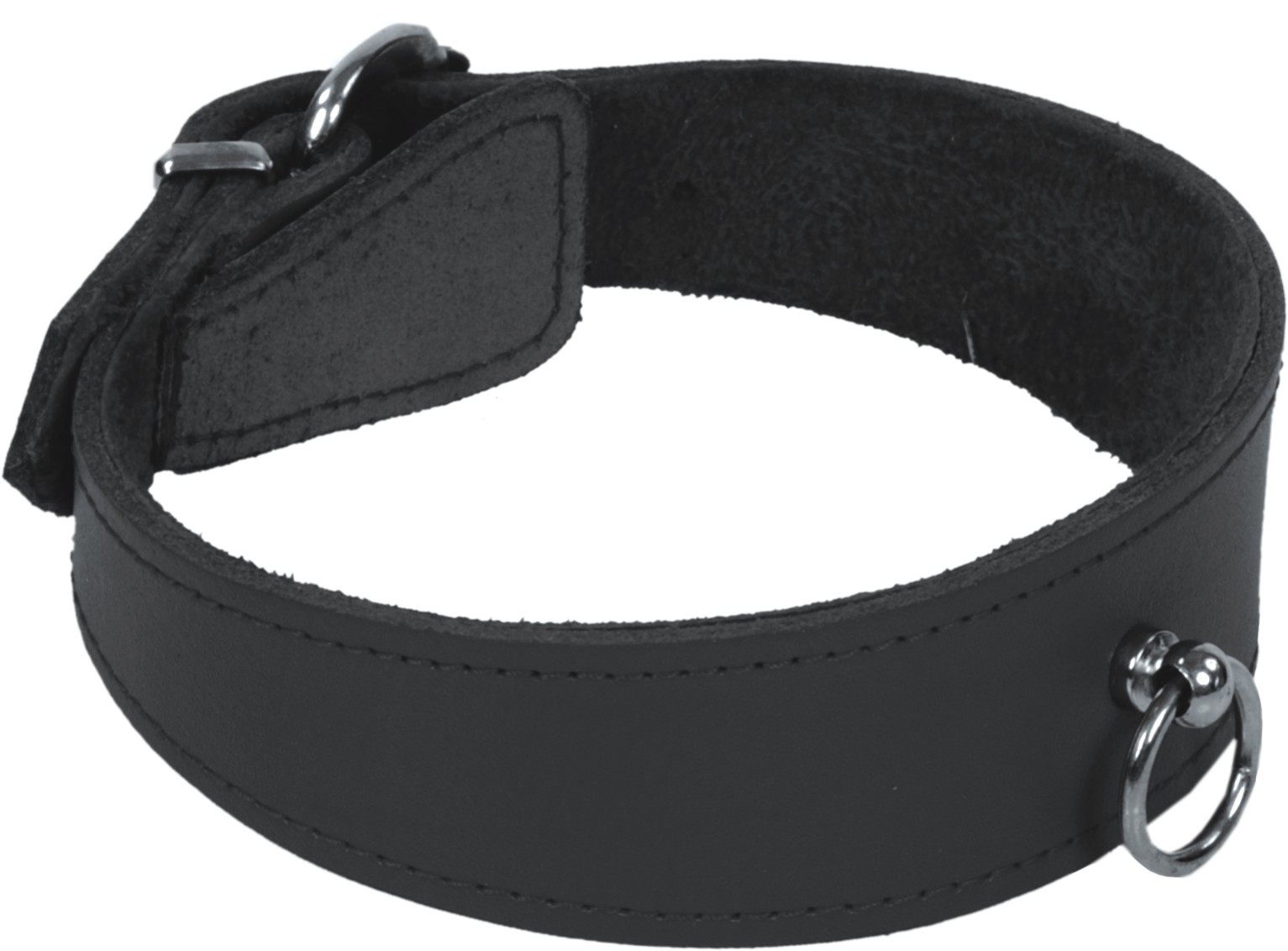 Halsband "Passion" mit Ring der O, schwarz